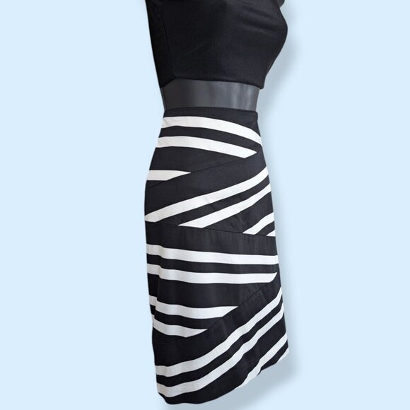 WHBM Striped Pencil Skirt - Picture 3 of 6